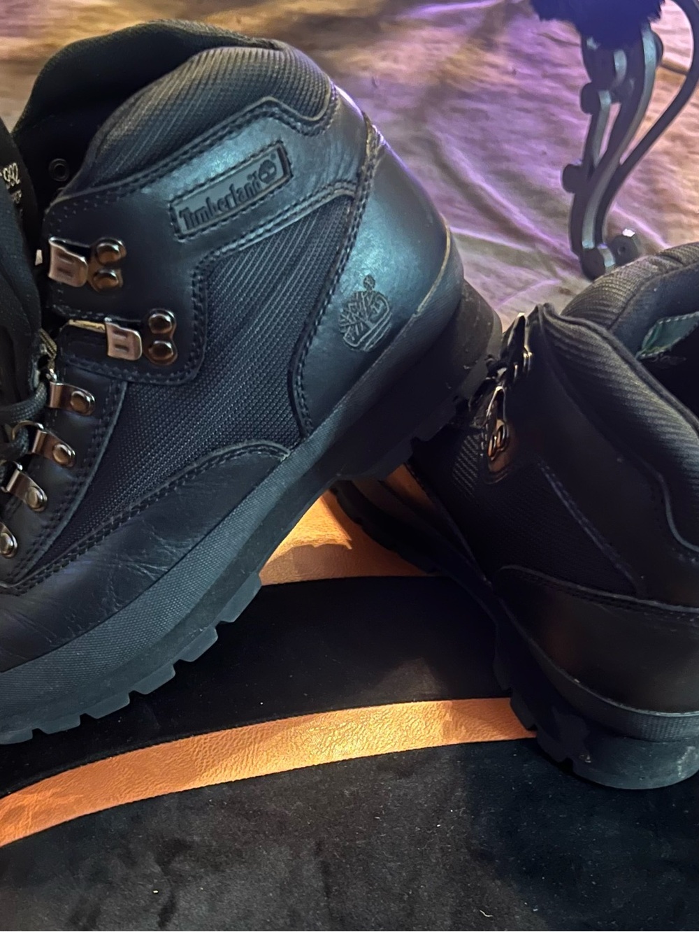 Timberland Men's Black Lace-Up Leather Hiking Boots